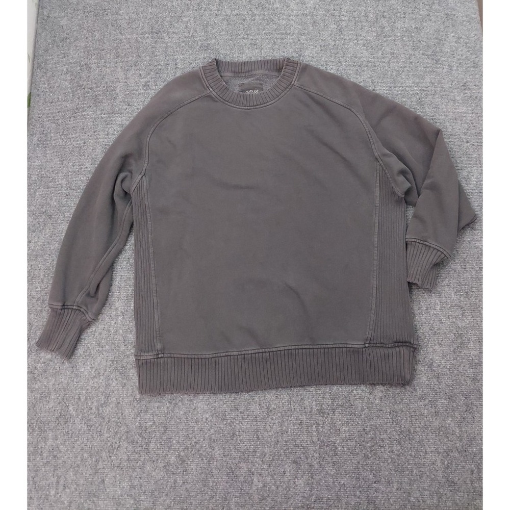 Aerie Sweatshirt Womens Small Gray Oversized Slouchy Relaxed Cozy Athleisure